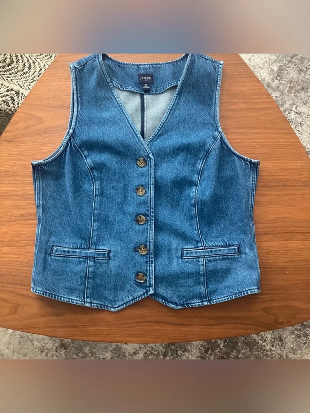 J. Crew Classic Blue Denim Vest